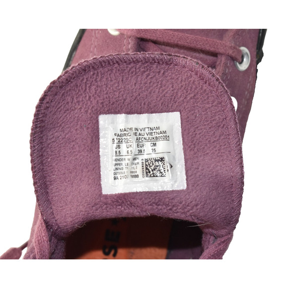 A8 Auth CONVERSE CHUCK TAYLOR Shadowberry Suede Platform Sneaker Shoes Size 8.5 - Picture 7 of 7